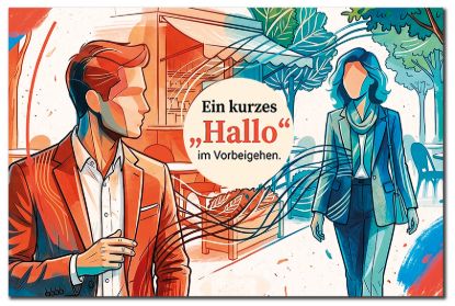 Bild von Ein kurzes "Hallo" im Vorbeigehen.
