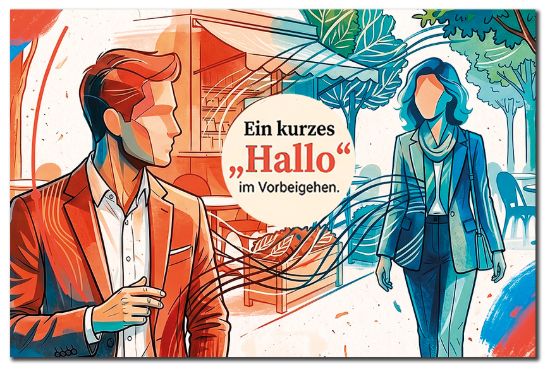 Bild von Ein kurzes "Hallo" im Vorbeigehen.